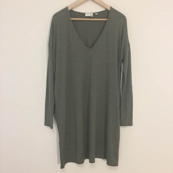 Aritzia Wilfred Free olive green sweater dress